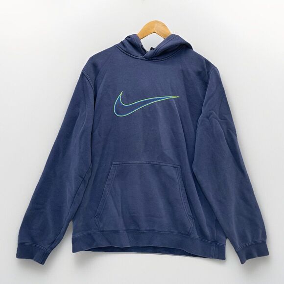 Vintage Nike Hoodie Sweatshirt Center Swoosh Men's Large - Picture 1 of 11